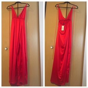 Red Open-Back Dress
